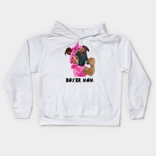 Boxer Mom Happy Mother Day Kids Hoodie